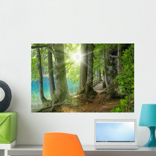 Sunshine Forest Lake Side Wall Decal