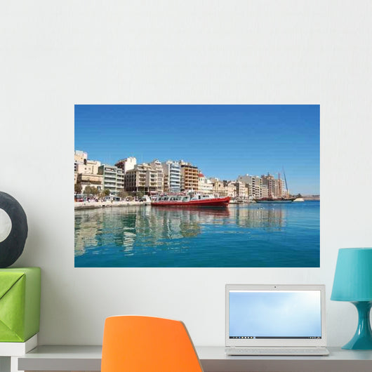 Sliema Skyline Auf Malta Wall Decal