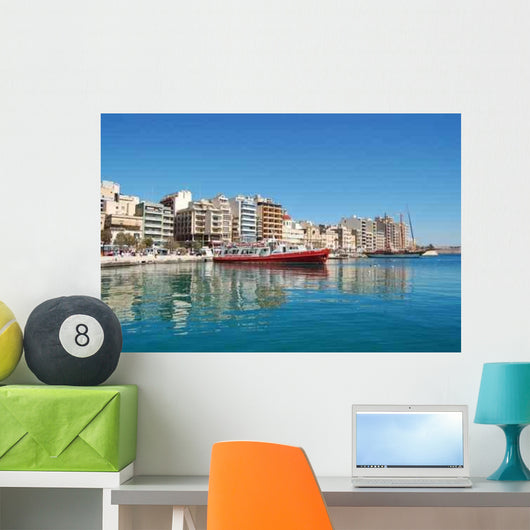 Sliema Skyline Auf Malta Wall Decal