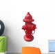 Red Fire Hydrant White Wall Decal