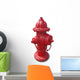 Red Fire Hydrant White Wall Decal