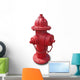 Red Fire Hydrant White Wall Decal