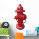 Red Fire Hydrant White Wall Decal