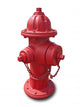 Red Fire Hydrant White Wall Decal