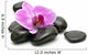 Pink orchid and zen Stones on a white background Wall Decal