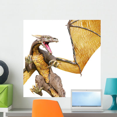 Dragon up shown on a wall