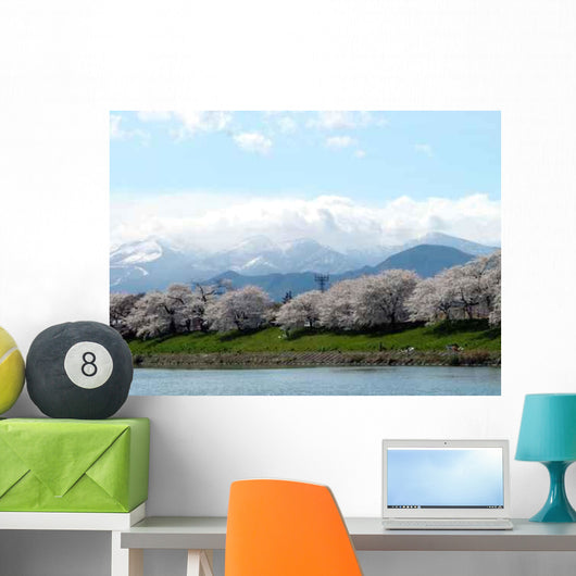 Japanese Spring Landscape Wall Decal
