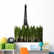 Statue Eiffel Tower Green Wall Decal