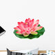 Artificial Water Lily Pink Flower Wall Decal