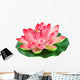 Artificial Water Lily Pink Flower Wall Decal