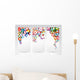 Banners with colorful rainbow elements Wall Mural