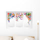 Banners with colorful rainbow elements Wall Mural