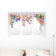 Banners with colorful rainbow elements Wall Mural