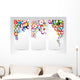Banners with colorful rainbow elements Wall Mural