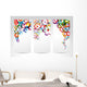 Banners with colorful rainbow elements Wall Mural