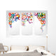 Banners with colorful rainbow elements Wall Mural
