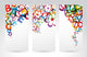 Banners with colorful rainbow elements Wall Mural