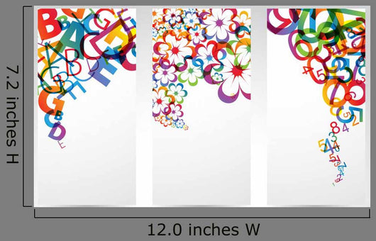 Banners with colorful rainbow elements Wall Mural