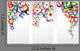 Banners with colorful rainbow elements Wall Mural