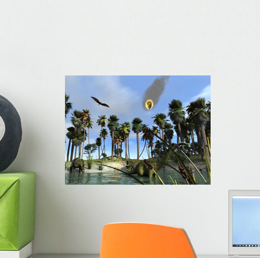 Meteor Made Dinosaur Extinct Wall Mural