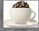 Coffeecup Coffeebeans Wall Decal