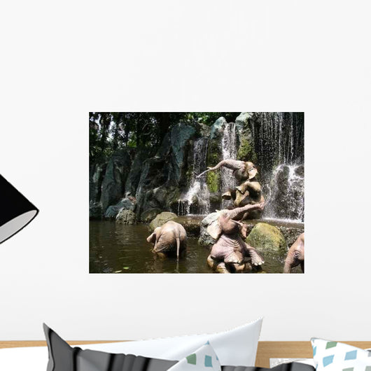 Badende Elefanten Wall Decal
