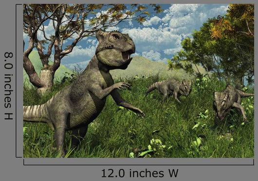 Three Archaeoceratops Dinosaurs Exploring Wall Mural