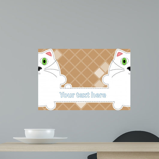 Cartoon Cat Wall Mural