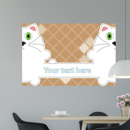 Cartoon Cat Wall Mural