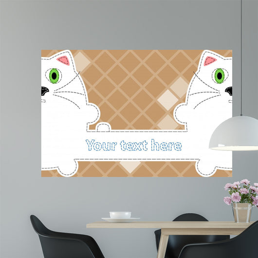 Cartoon Cat Wall Mural