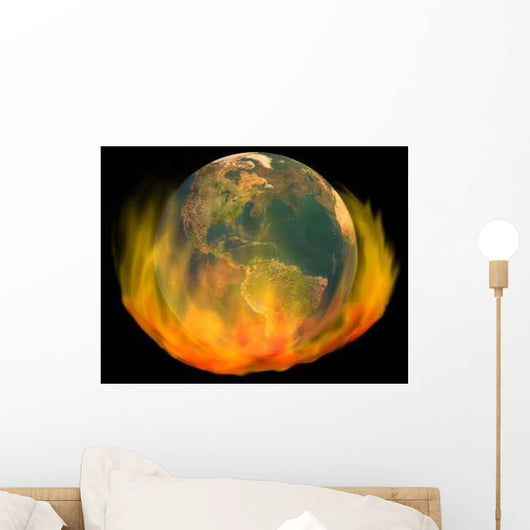 Burning Earth Wall Decal
