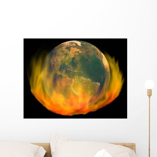 Burning Earth Wall Decal