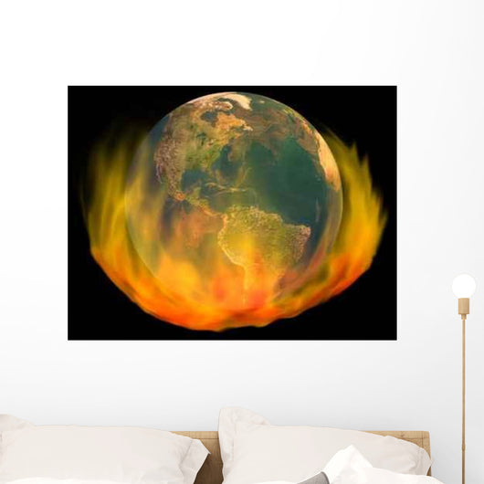 Burning Earth Wall Decal