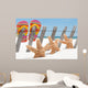starfish by flip flops Wall Mural
