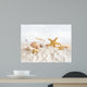 Starfish and seashells  at the beach Wall Mural