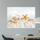 Starfish and seashells  at the beach Wall Mural