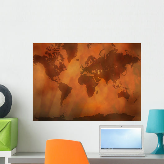 Antike Weltkarte Wall Decal