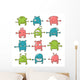 Cute Monster Set Wall Mural