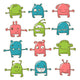 Cute Monster Set Wall Mural