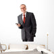 Smiling Mature Business Man Wall Decal