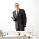 Smiling Mature Business Man Wall Decal