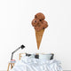 chocolate ice cream cone Wall Decal