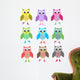Colourful Owls Wall Decal