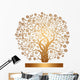 Vector gold tree Wall Decal