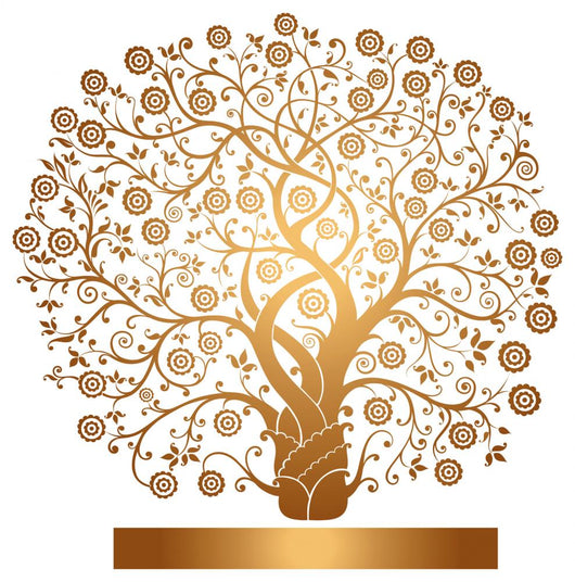Vector Gold Tree Wall Decal Wallmonkeys