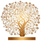 Vector gold tree Wall Decal