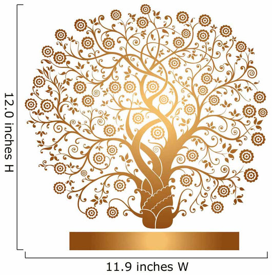 Vector gold tree Wall Decal