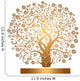 Vector gold tree Wall Decal