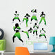 Tae-Bo silhouettes set Wall Decal