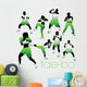 Tae-Bo silhouettes set Wall Decal